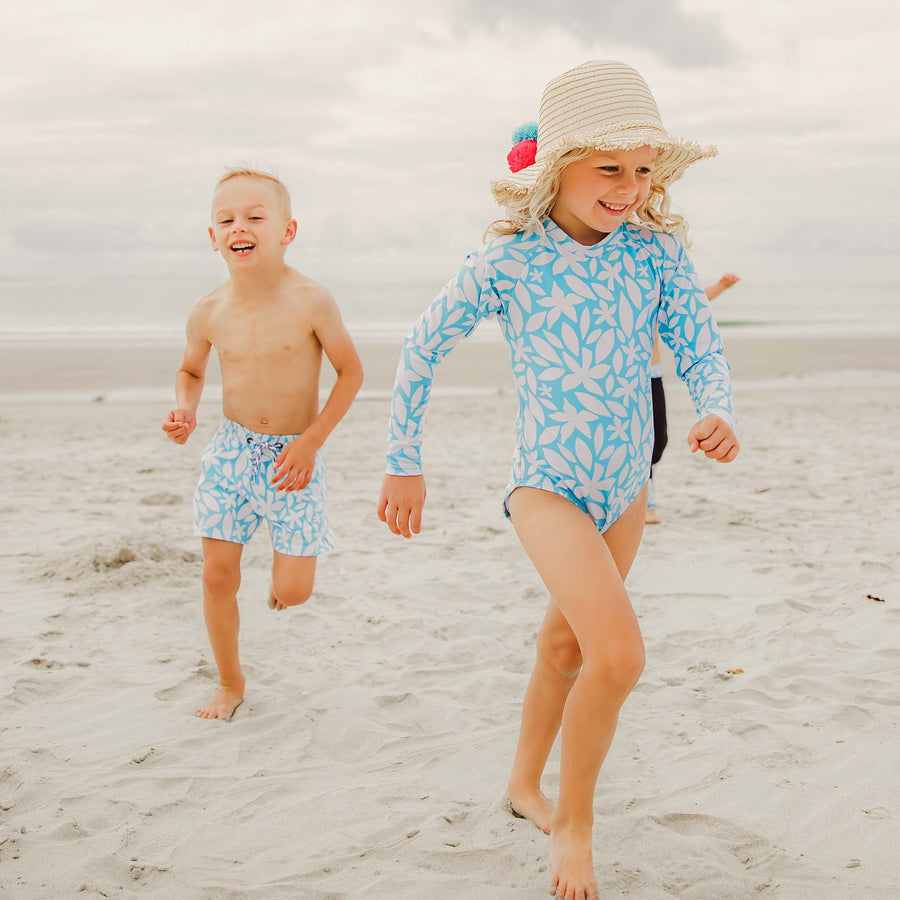 SNAPPER ROCK AQUA BLOOM SUSTAINABLE LS SURF SUIT - baby enRoute