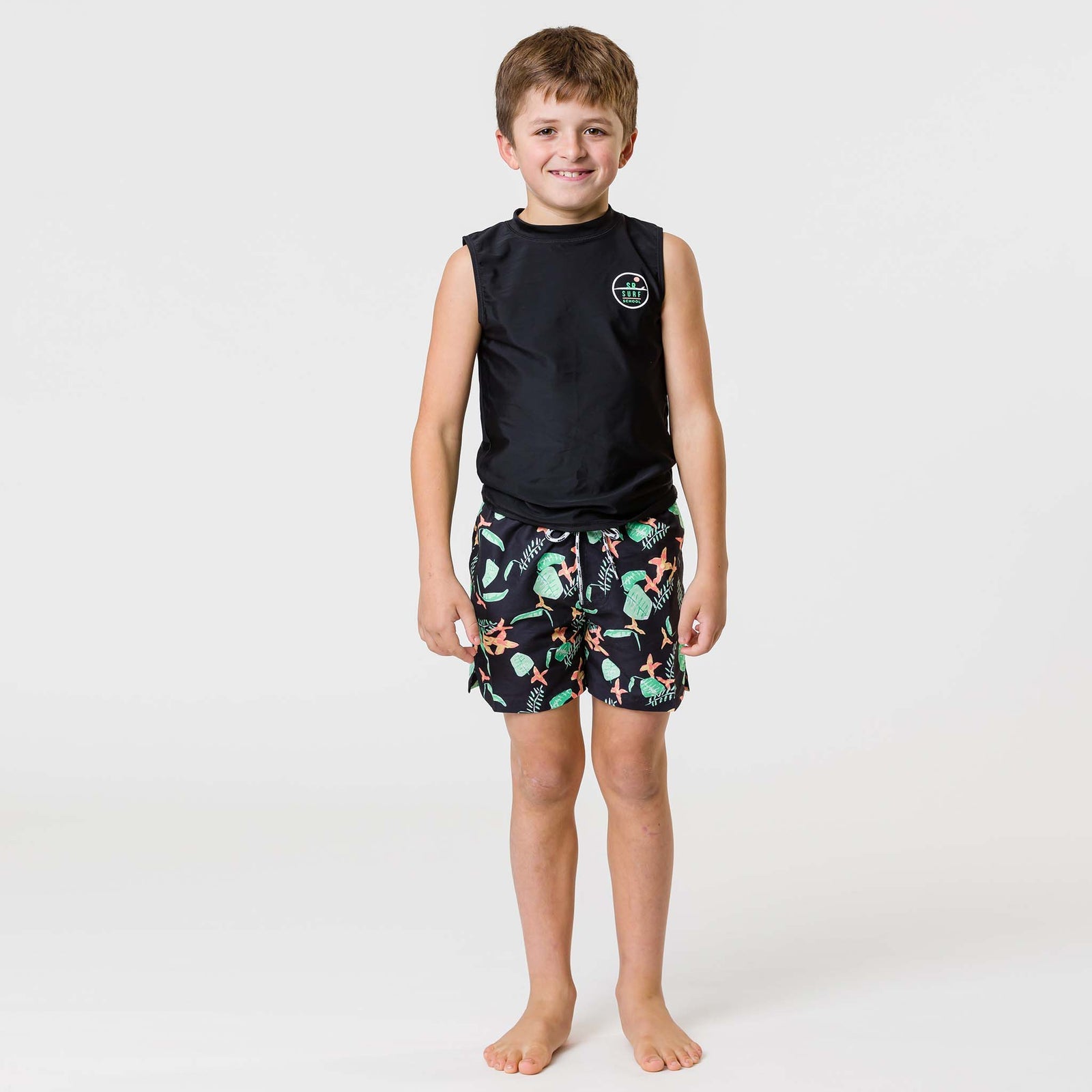 SNAPPER ROCK NEON RAINFOREST VOLLEY BOARD SHORT