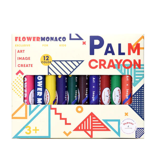 FLOWER MONACO PALM CRAYON 12 COLORS