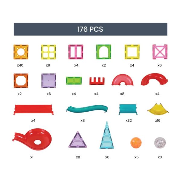 SPROUT TILE RACE TRACK MAGNETIC TILE 176PCS - baby enRoute