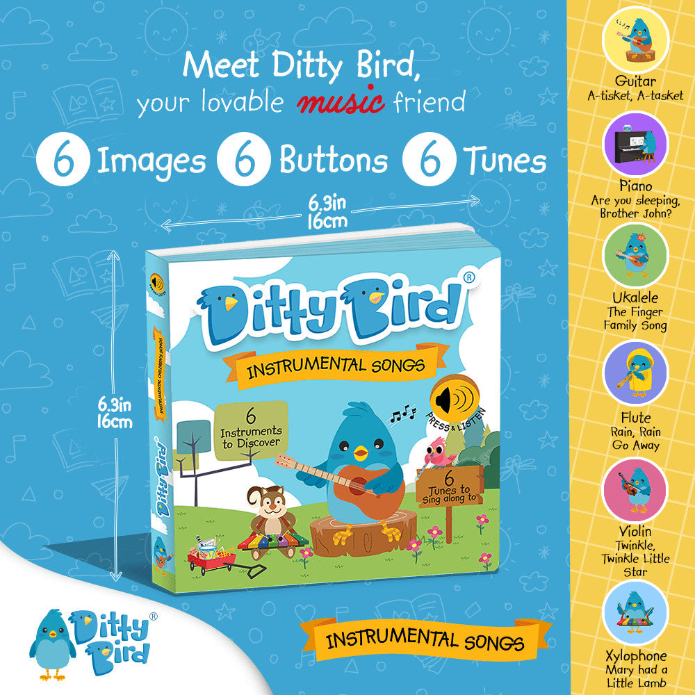 DITTY BIRD SOUND BOOK - INSTRUMENTAL CHILDRENS SONGS