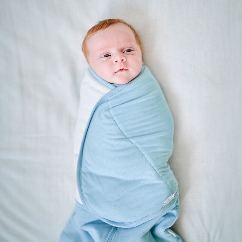 NEST DESIGNS BAMBOO JERSEY SWADDLE SLEEP BAG 1.0 TOG FORGET-ME-NOT 0-6M