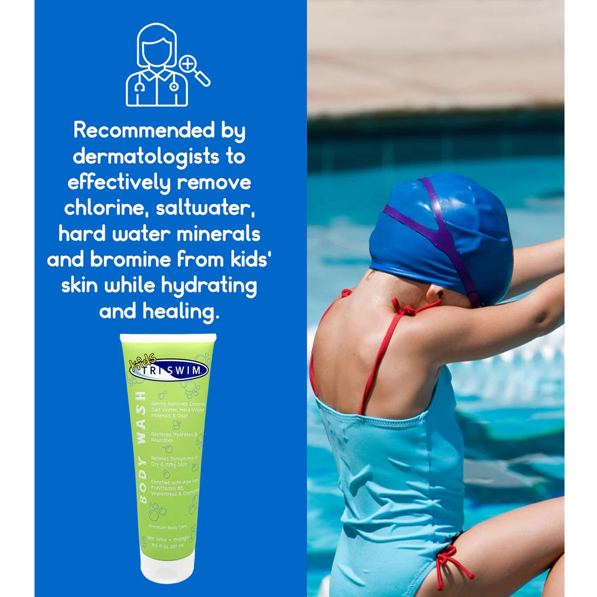 TRISWIM KIDS CHLORINE REMOVAL BODY WASH 251ML