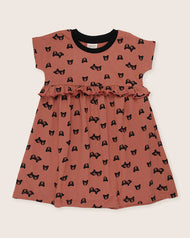 TURTLEDOVE LONDON TWO BEARS DRESS SUNSET