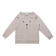 TURTLEDOVE LONDON 3D CHARACTER SWEATSHIRT - PUMICE