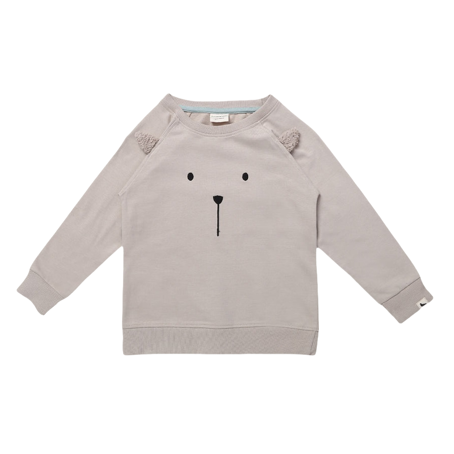 TURTLEDOVE LONDON 3D CHARACTER SWEATSHIRT - PUMICE