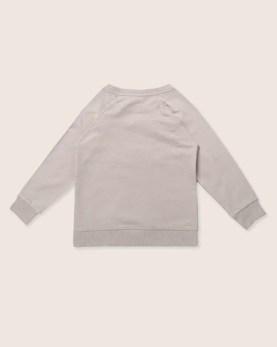 TURTLEDOVE LONDON 3D CHARACTER SWEATSHIRT - PUMICE