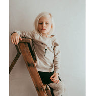 TURTLEDOVE LONDON 3D CHARACTER SWEATSHIRT - PUMICE