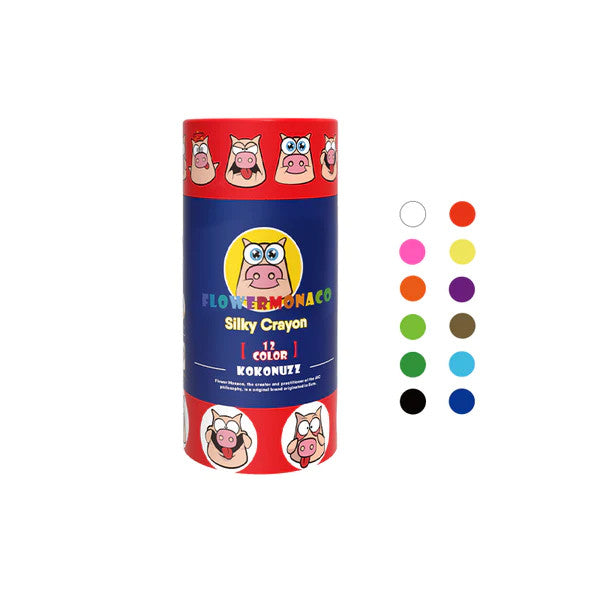 FLOWER MONACO SILKY CRAYON 12 COLORS