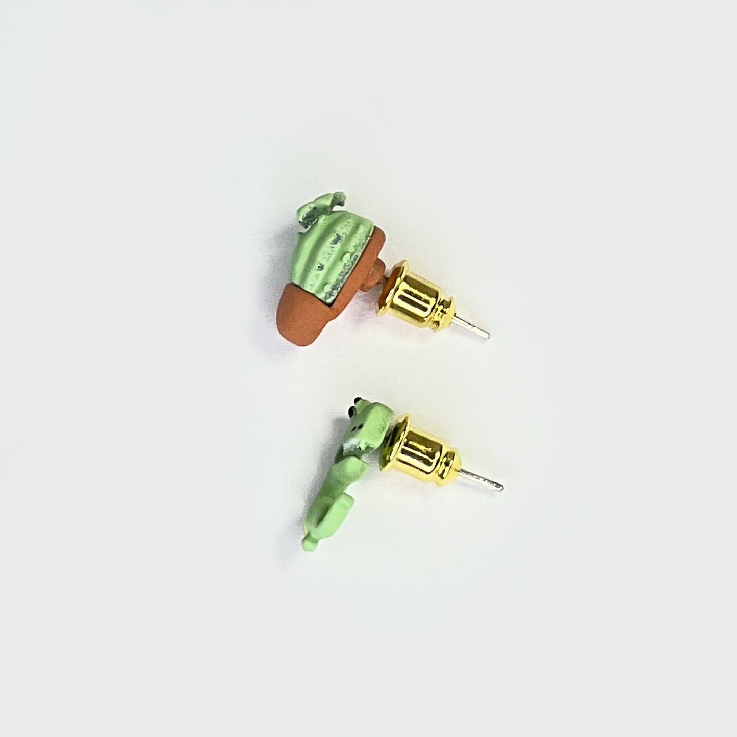 NEMIBABY EARRINGS DINO & CACTUS - 925 STERLING SILVER PINS - baby enRoute