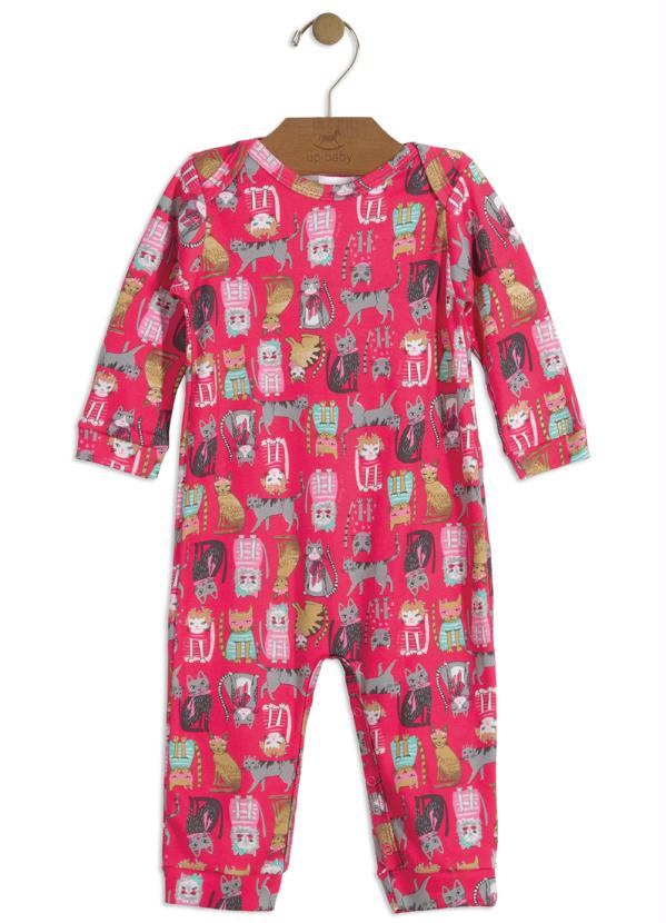 UP BABY MACACAO BEBÊ ESTAMPADO BABY- ROSA PINK