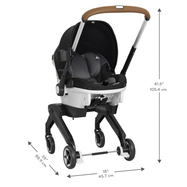 EVENFLO GOLD SHYFT DUALRIDE WITH CARRYALL STORAGE INFANT CAR SEAT AND STROLLER COMBO