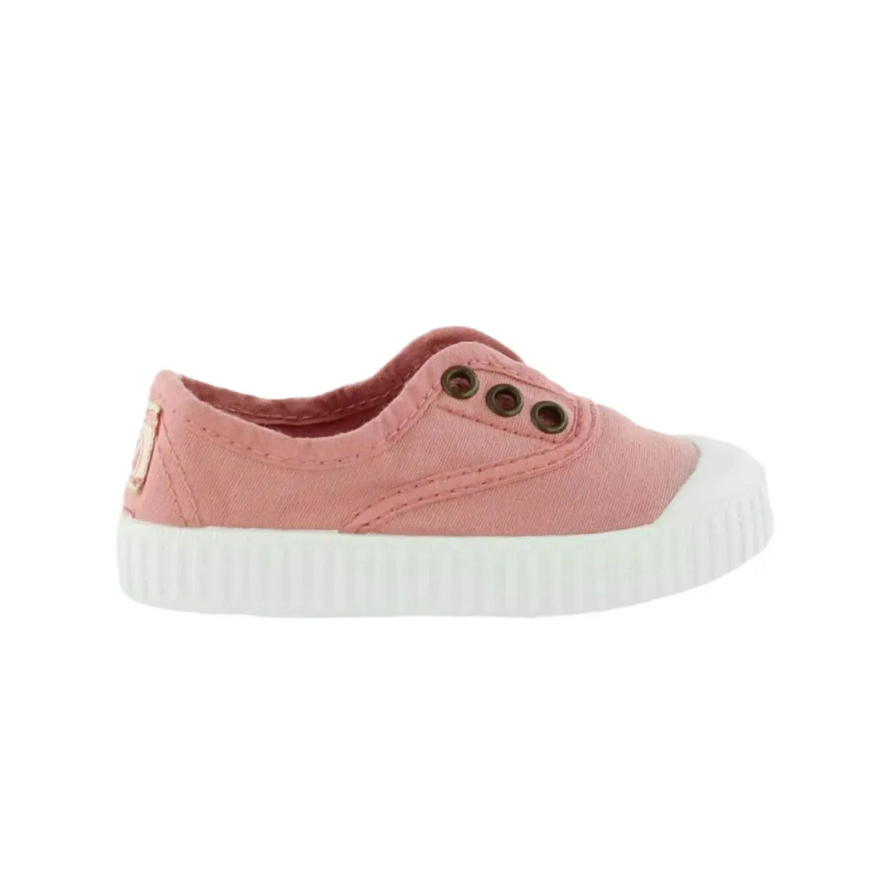 Victoria Shoes Rubber Toecap Canvas Nude