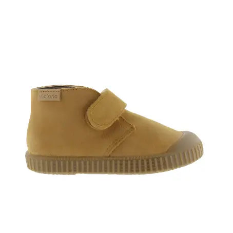 VICTORIA SHOES 1915 SPLIT LEATHER SAFARI PLIMSOLL WITH STRAPS MOSTAZA