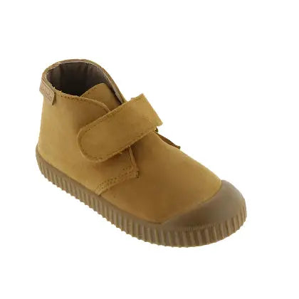 VICTORIA SHOES 1915 SPLIT LEATHER SAFARI PLIMSOLL WITH STRAPS MOSTAZA