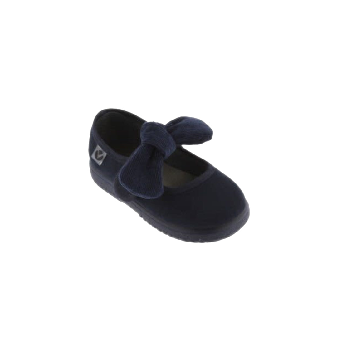 VICTORIA SHOES OJALÁ SUEDE IMITATION MARY JANE CORDUROY BOW MARINO