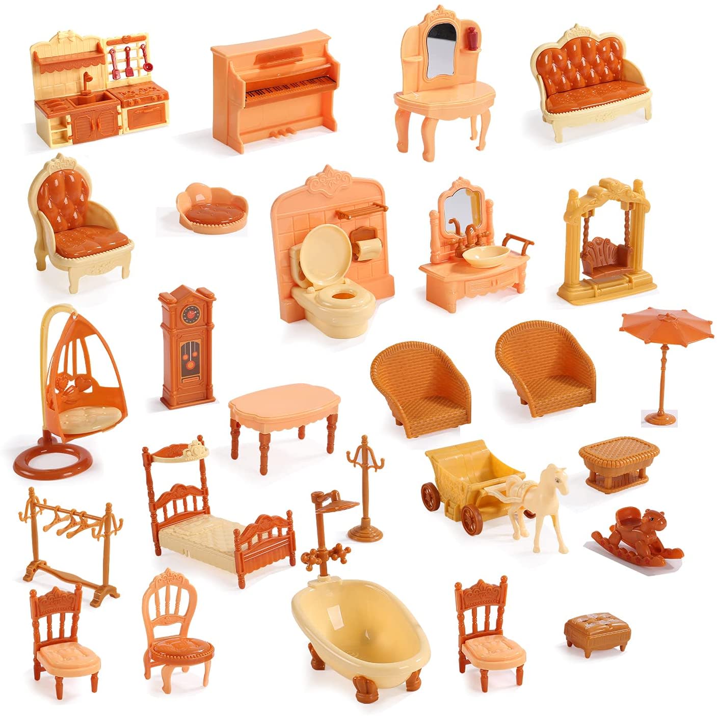 CUTE STONE FLASHING COLORED DOLLHOUSE HOUSE