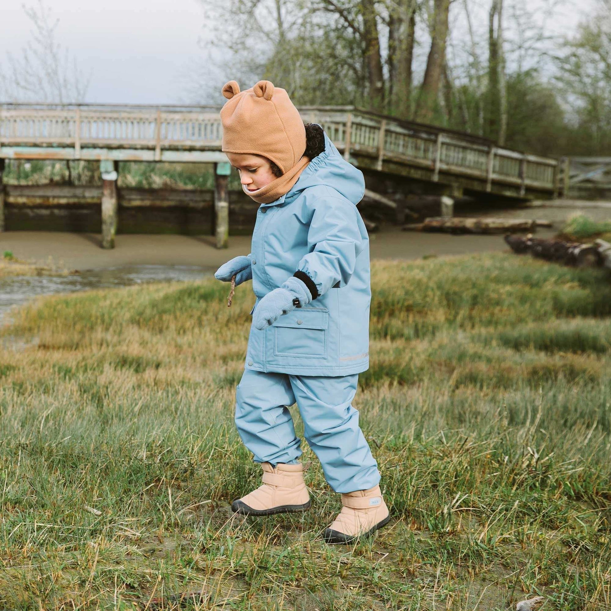 JAN & JUL WATERPROOF PUDDLE DRY RAIN PANTS DUSTY BLUE