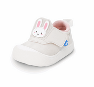 JAN & JUL MINI-FLYER TODDLER SNEAKERS CREAM BUNNY