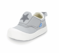 JAN & JUL MINI-FLYER TODDLER SNEAKERS SILVER STAR