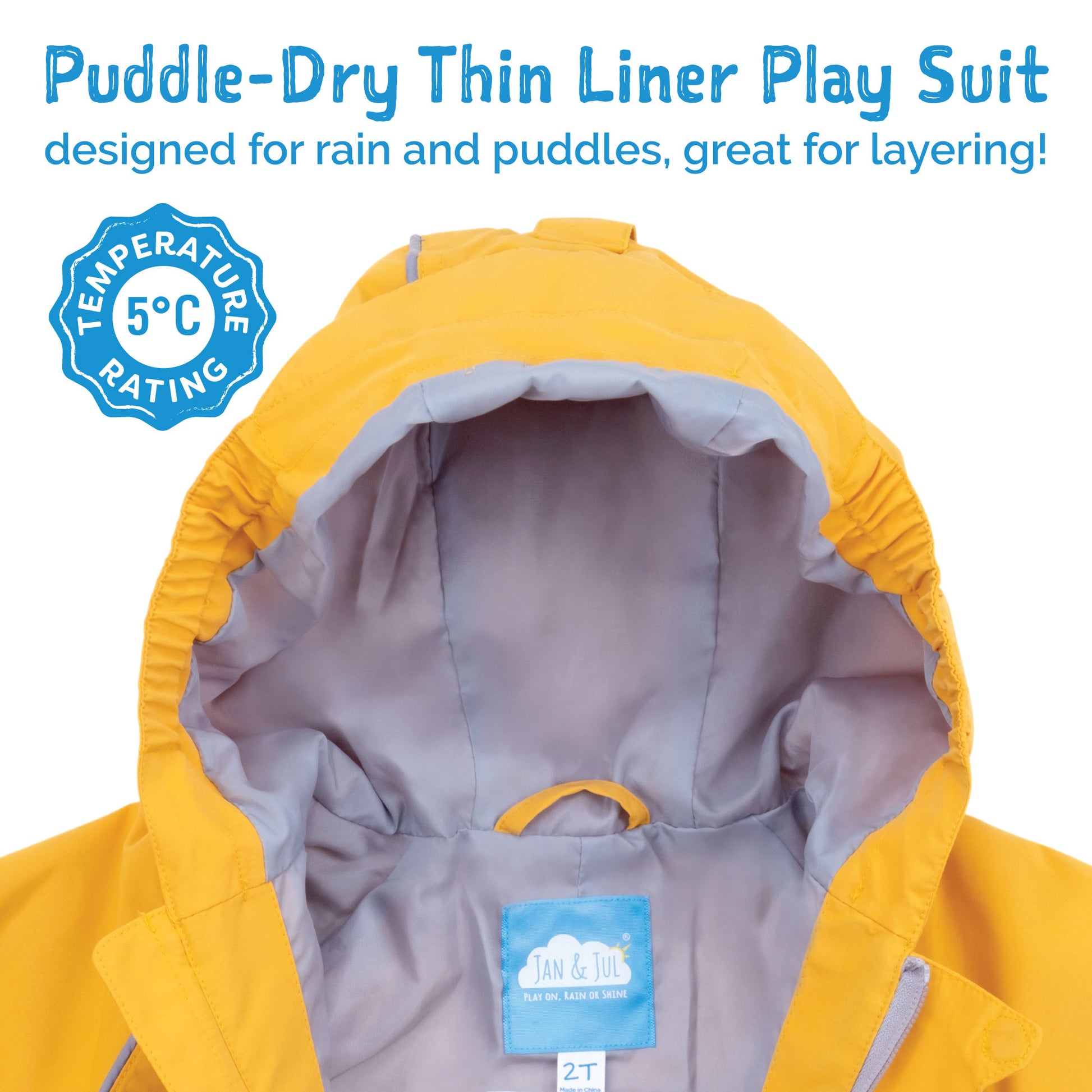 JAN & JUL WATERPROOF PUDDLE DRY RAIN SUIT UNDER CONSTRUCTION