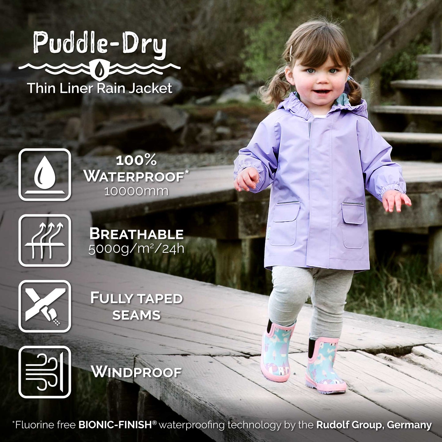 JAN & JUL WATERPROOF PUDDLE DRY RAIN JACKET YELLOW - baby enRoute
