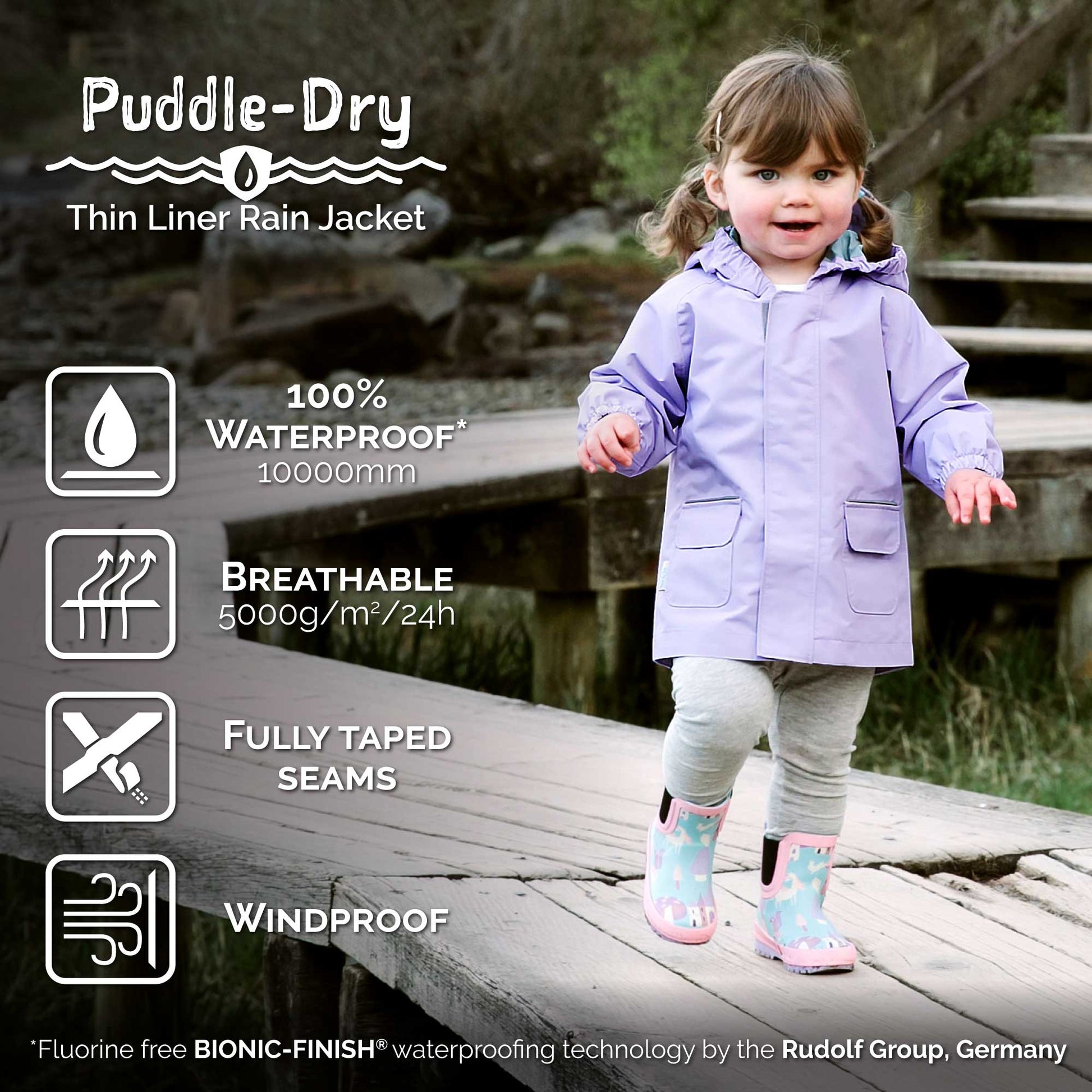 JAN & JUL WATERPROOF PUDDLE DRY RAIN JACKET YELLOW