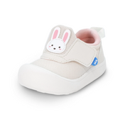 JAN & JUL MINI-FLYER TODDLER SNEAKERS CREAM BUNNY
