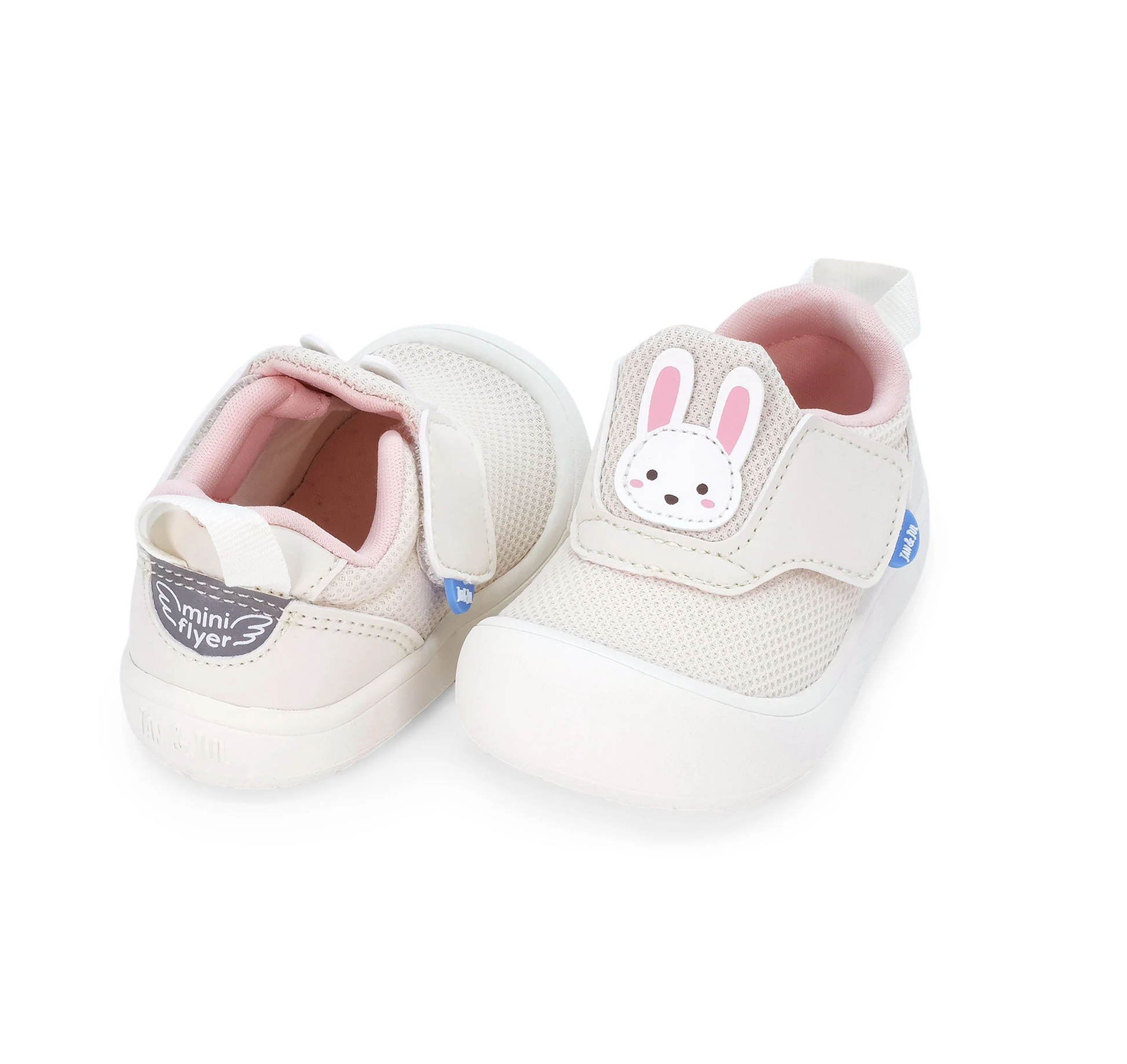 JAN & JUL MINI-FLYER TODDLER SNEAKERS CREAM BUNNY