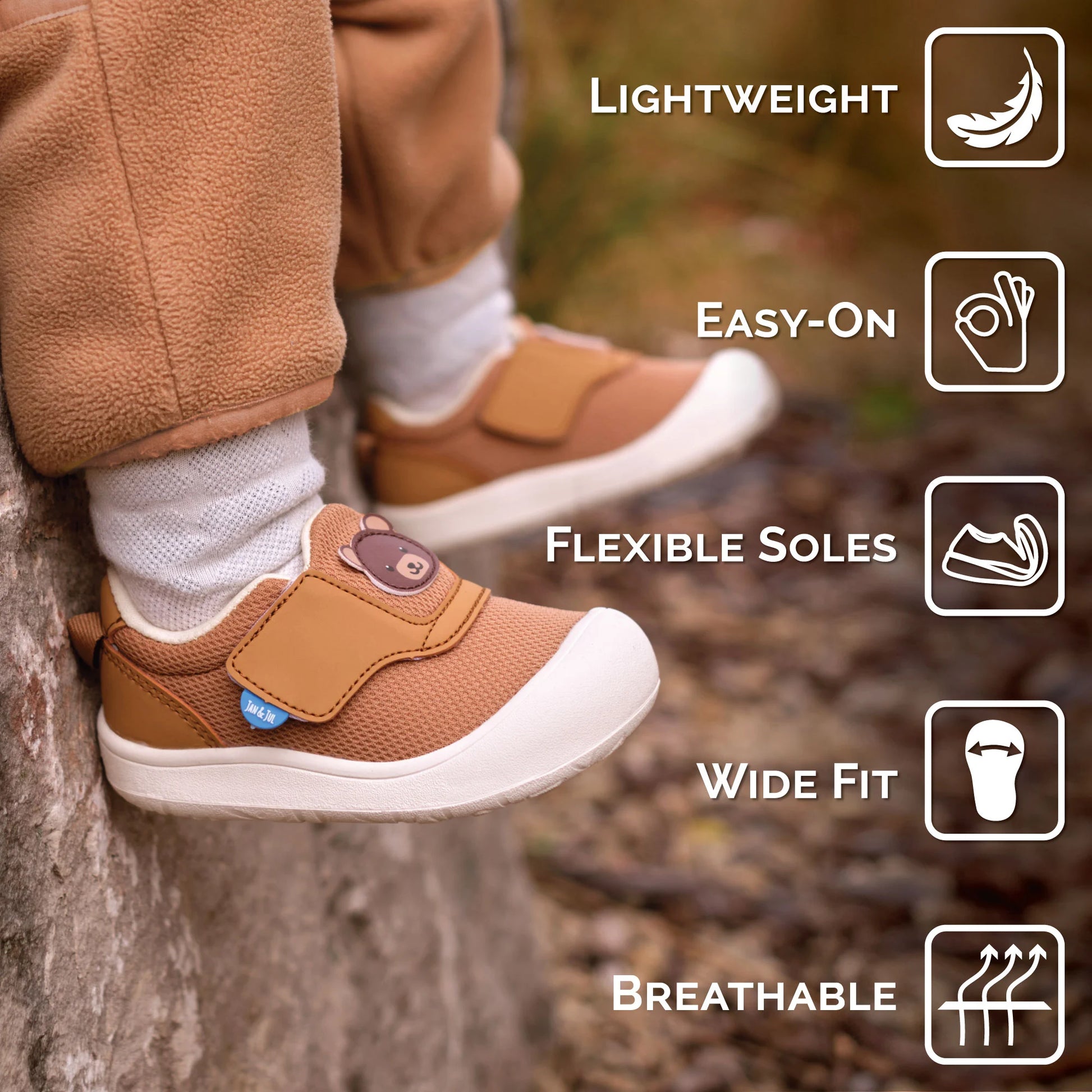 JAN & JUL MINI-FLYER TODDLER SNEAKERS SILVER STAR