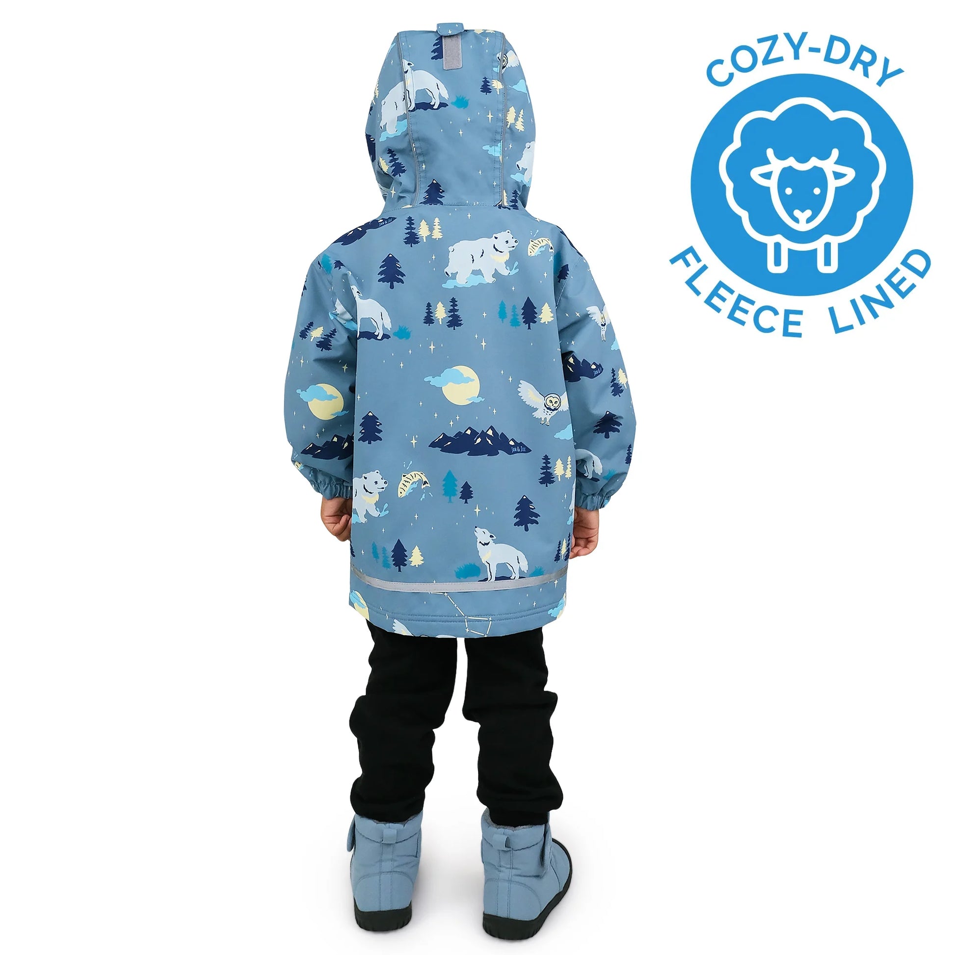 Jan & Jul Waterproof Cozy Dry Rain Jacket Wolf And Bear