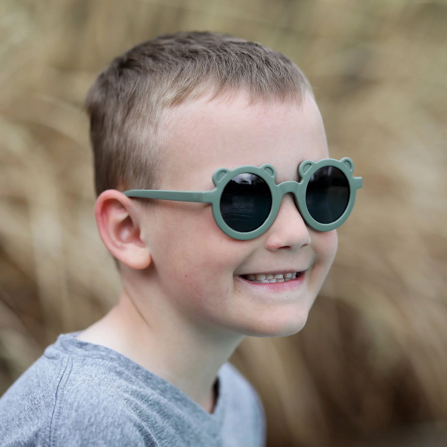 JAN & JUL KIDS POLARIZED BEAR SUNGLASSES CROCODILE GREEN - baby enRoute