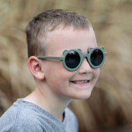 JAN & JUL KIDS POLARIZED BEAR SUNGLASSES CROCODILE GREEN