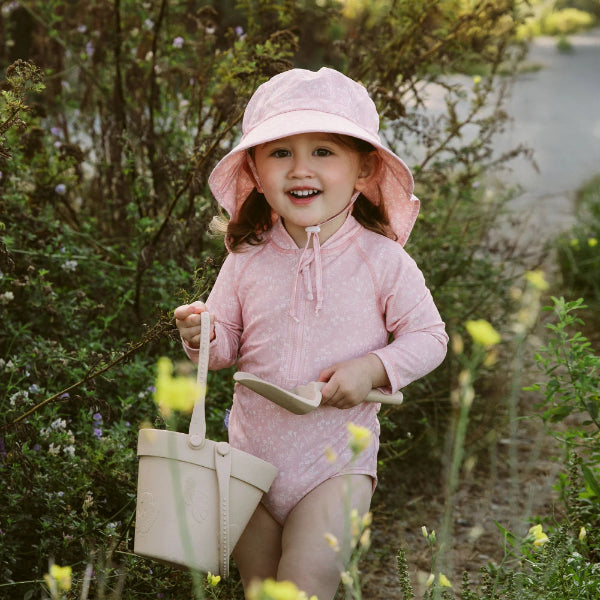 JAN & JUL KIDS WATER REPELLENT XPLORER HATS PINK PRAIRIE - baby enRoute