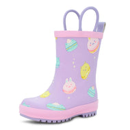 Jan & Jul Puddle Dry Rain Boots With Handle Macarons