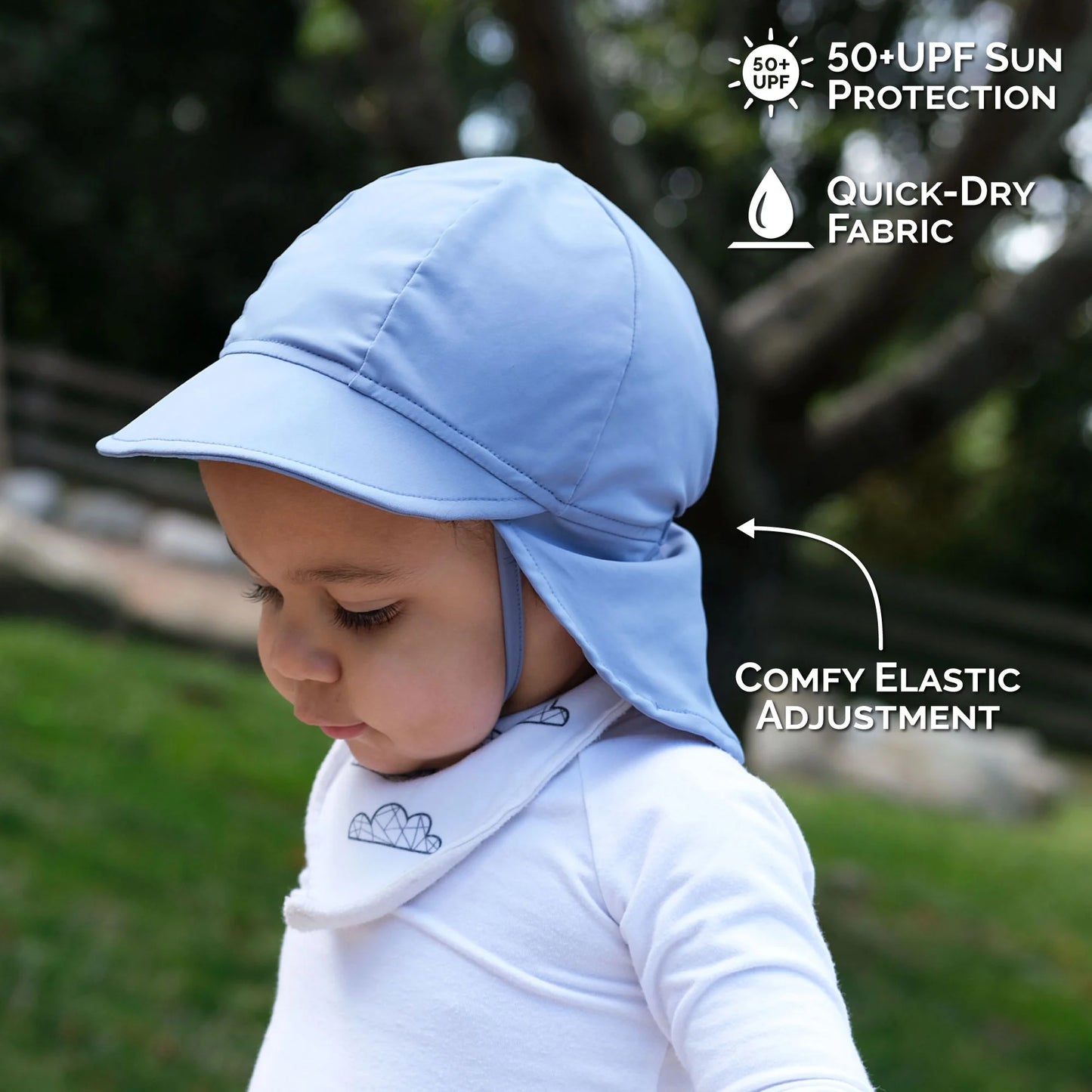 JAN & JUL SUN SOFT UV BABY CAPS BLUE GREY - baby enRoute