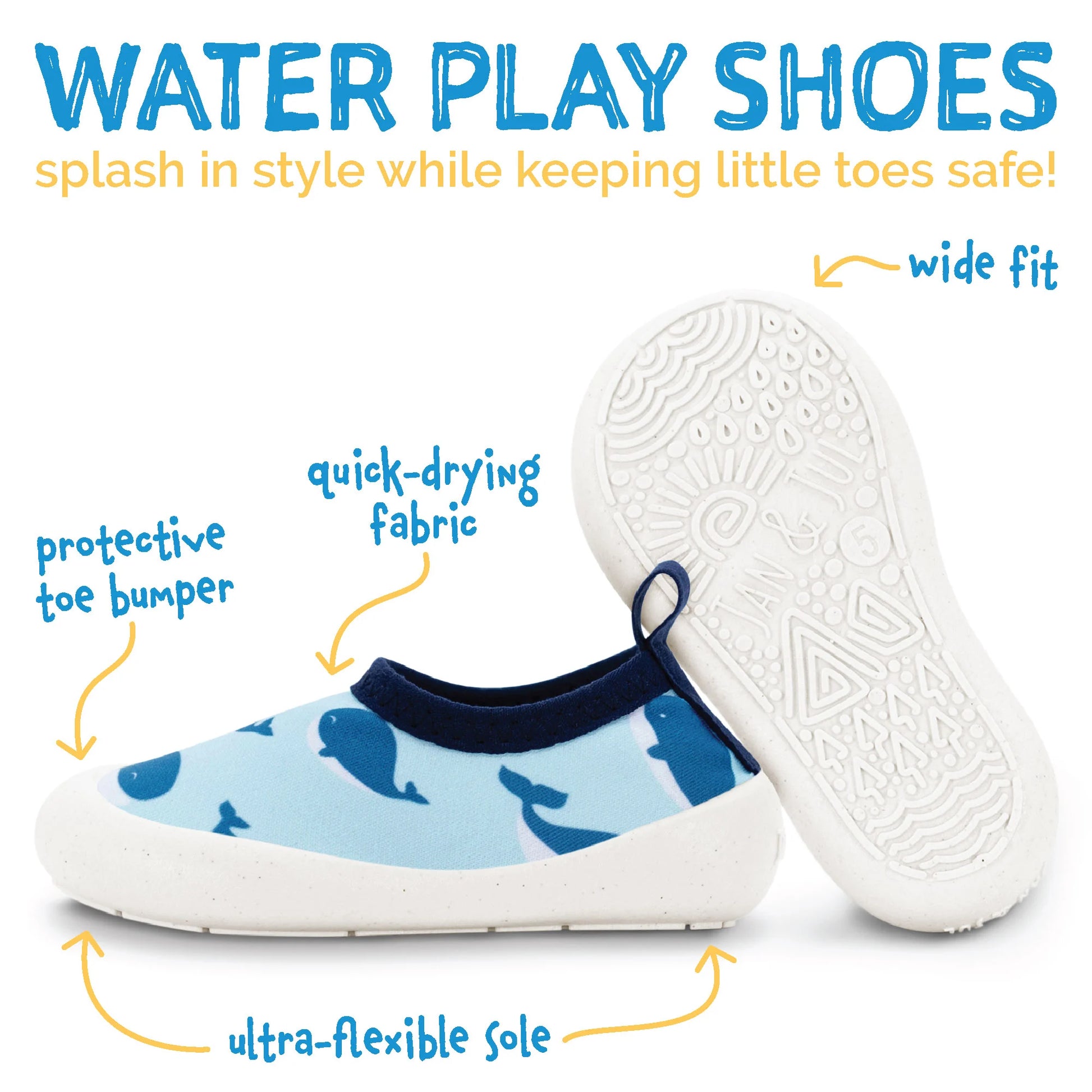 JAN & JUL KIDS WATER SHOES MANTA RAY