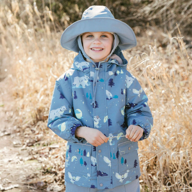 Jan & Jul Waterproof Cozy Dry Rain Jacket Wolf And Bear