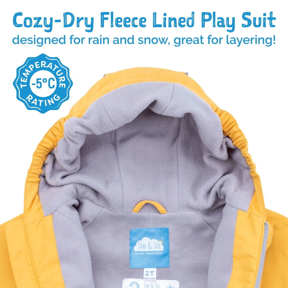 Jan & Jul Waterproof Cozy Dry Rain Suit Big Trucks