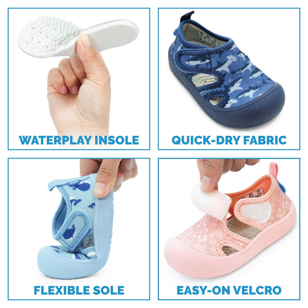 JAN & JUL KIDS SUNNYBREEZE SANDALS BLUE WHALE - baby enRoute