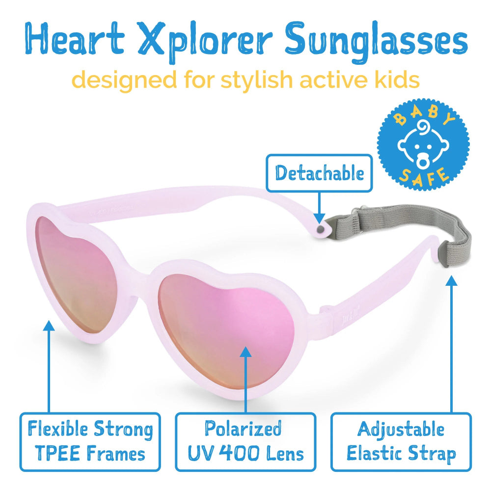 Jan & Jul Kids Polarized Heart Sunglasses Frosty Lavender