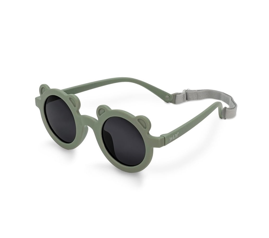 JAN & JUL KIDS POLARIZED BEAR SUNGLASSES CROCODILE GREEN