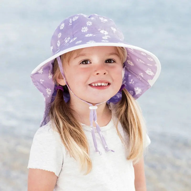 JAN & JUL KIDS COTTON ADVENTURE HATS PURPLE DAISY - baby enRoute