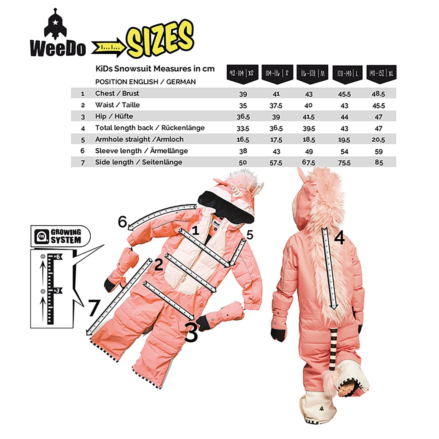 WEEDO GOLD UNIDO UNICORN SNOWSUIT