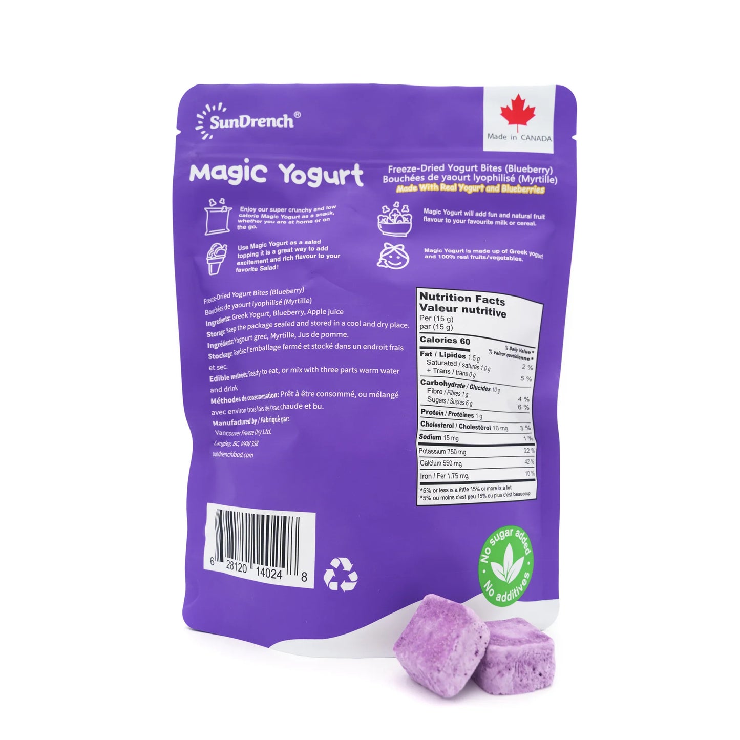 SUNDRENCH MAGIC YOGURT BLUEBERRY 84G - baby enRoute