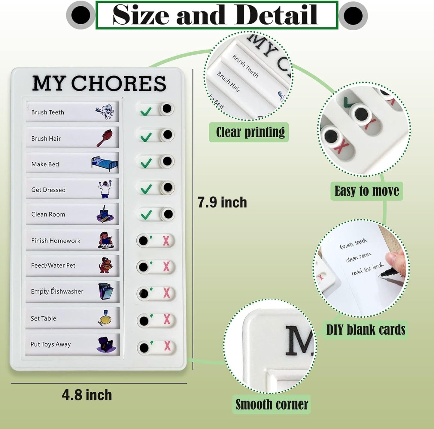 MY CHORES CHECKLIST DAILY SCHEDULE BOARD (2PC) - baby enRoute