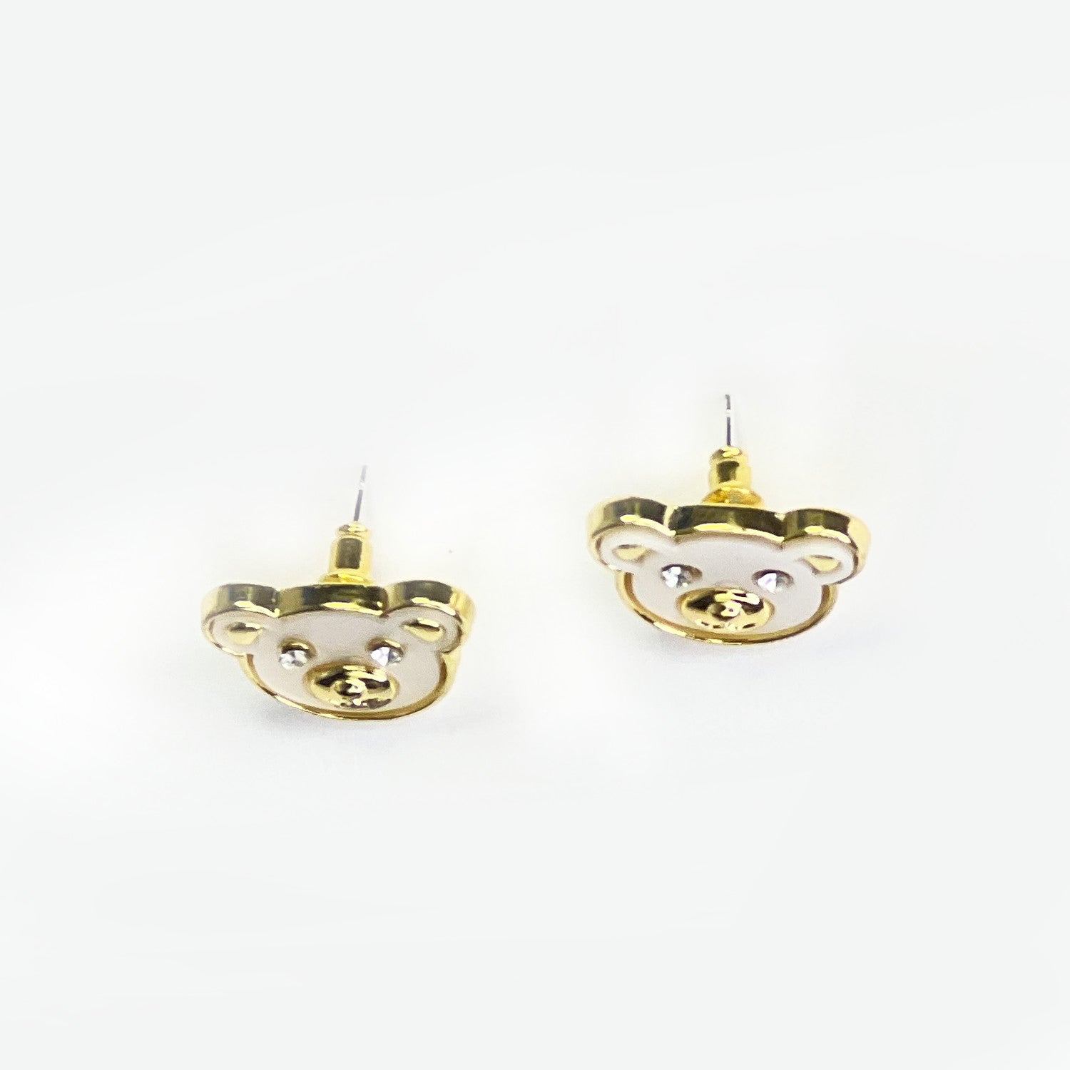 NEMIBABY EARRINGS TEDDY BEAR GOLD - 925 STERLING SILVER PINS