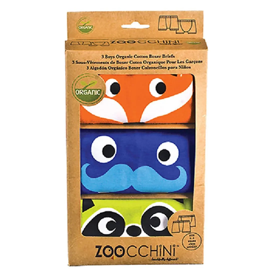 Zoocchini Boys Organic Boxer 3Pk Enchanted Forest