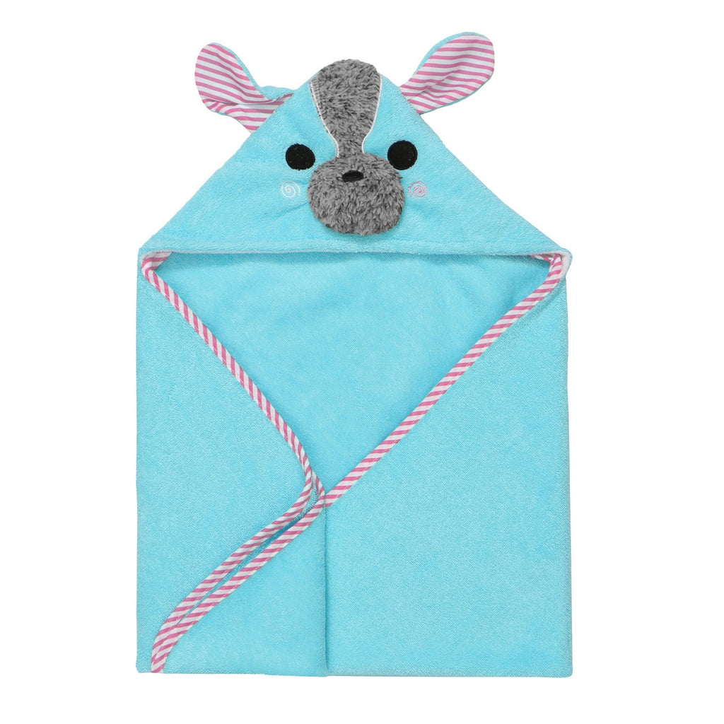 ZOOCCHINI BABY SNOW TERRY HOODED BATH TOWEL YOKO THE YORKIE