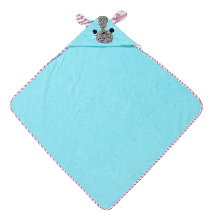 ZOOCCHINI BABY SNOW TERRY HOODED BATH TOWEL YOKO THE YORKIE